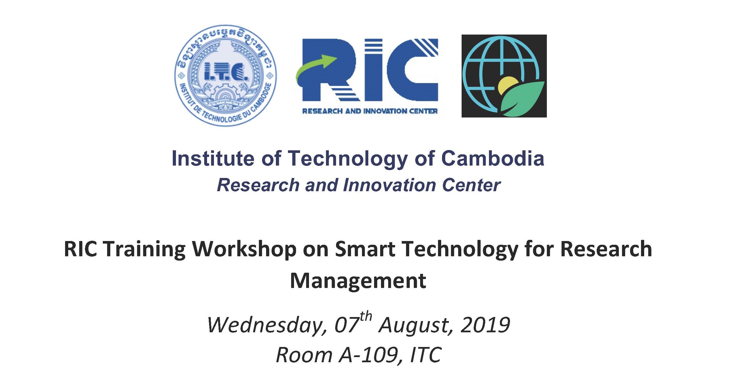RIC Training Workshop on Smart Technology for Research Management, 07th August, 2019